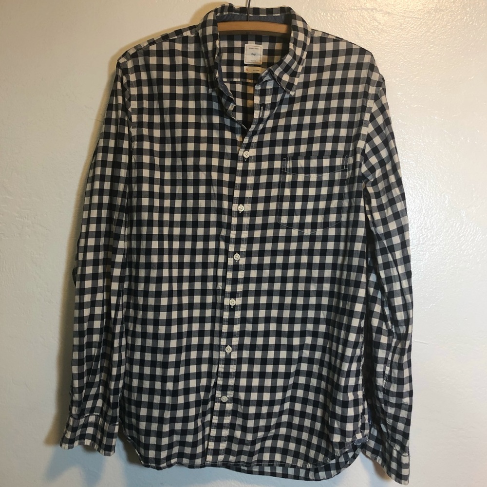 Gap Checkered Dress Shirt Mens XL